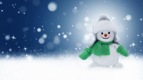 Festive Snowman in Winter Wonderland wallpaper