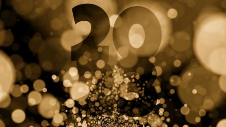 Golden Sparkle Celebration for New Year 2023 wallpaper