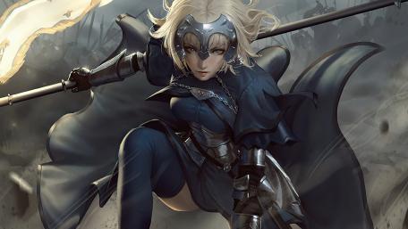 Fierce Battle Anime Warrior Girl wallpaper