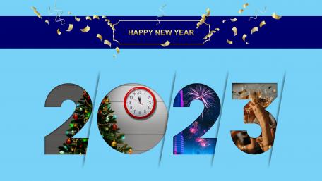 Festive New Year 2023 Celebration in 4K wallpaper