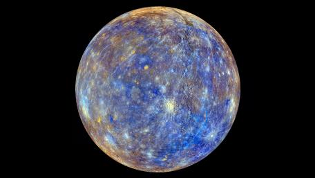 Mercury in Vivid Detail on a Black Canvas wallpaper