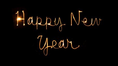 Sparkling New Year Wishes in Lights wallpaper