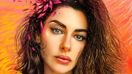 Ethereal Beauty in Vivid Hues wallpaper
