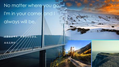 No matter where you go, I'm in your corner and I always will be. wallpaper