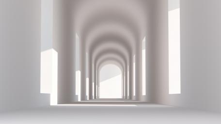 Ethereal Arches in White Space wallpaper