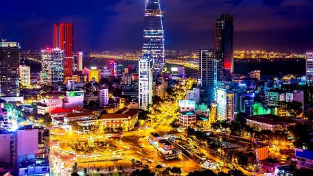Ho Chi Minh City lights wallpaper