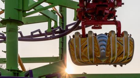 Roller Coaster at Funfair “Send” in Münster, North Rhine-Westphalia, Germany wallpaper