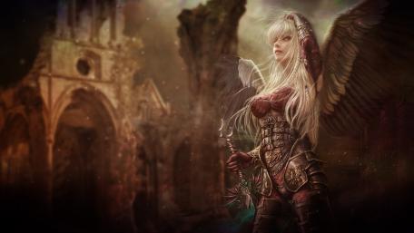 Fallen Angel in a Forgotten Realm wallpaper
