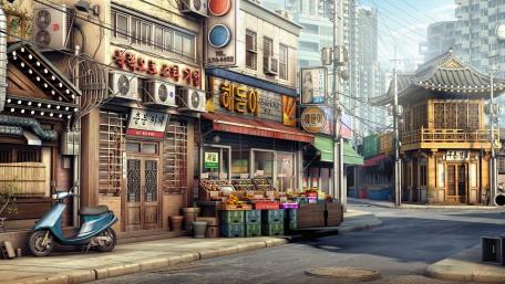 Korean city wallpaper