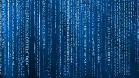 Digital Matrix Blue Wallpaper for Tech Enthusiasts wallpaper