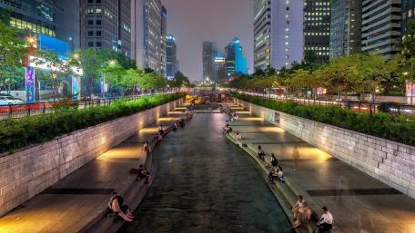 Cheonggyecheo (Seoul wallpaper