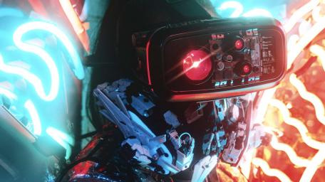 Futuristic Visionary Experience in Neon Lights wallpaper