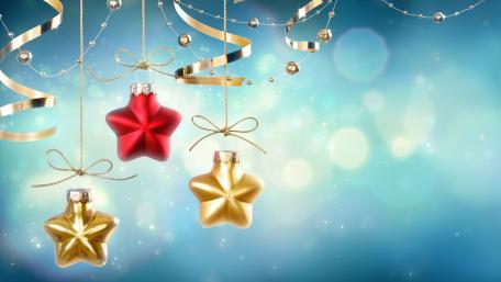 Joyful Christmas Ornaments and Lights wallpaper
