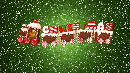 Joyful Christmas Train Celebration Wallpaper wallpaper