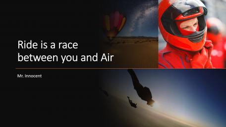 Ride is a race between you and Air wallpaper
