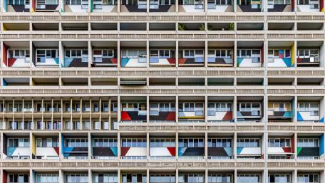Facade of the Corbusier House in Berlin wallpaper