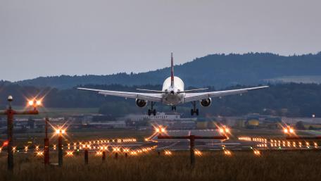 Plane Landing at Zurich Airport wallpaper