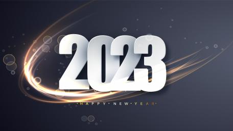 2023 New Year Brilliance in 5K Resolution wallpaper