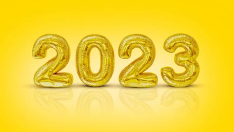 Bright Yellow Celebration for 2023 New Year Festivities wallpaper