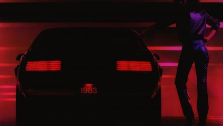 Retro DeLorean Dream in Synthwave Style wallpaper