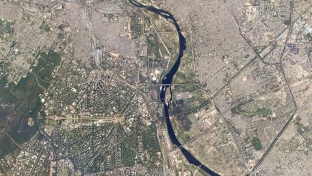Planet Labs Satellite Image of New Delhi, India wallpaper