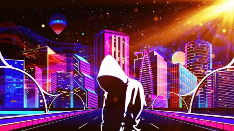 Neon city wallpaper