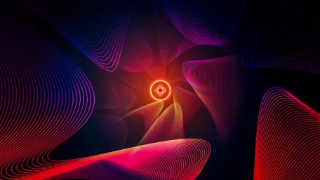 Neon Energy Waves in Motion wallpaper