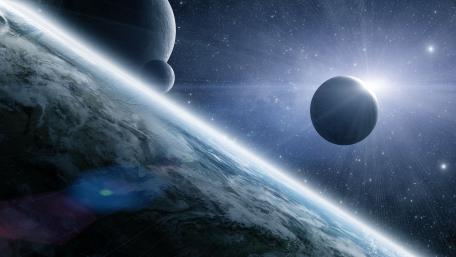 Planetary Alignment and Distant Moons wallpaper