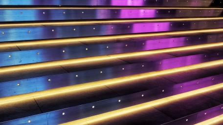 Neon Steps in Abstract Glow wallpaper