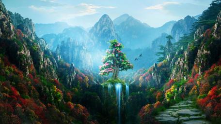 Enchanted Forest Pathway wallpaper