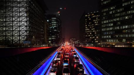 Tunnel Belliard in Brussels, Belgium wallpaper