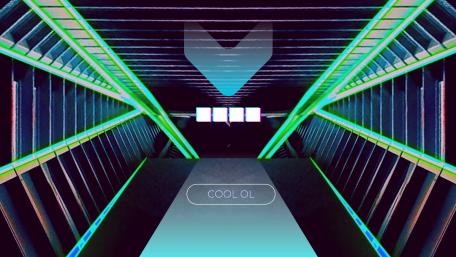 Neon Corridor of Technology wallpaper
