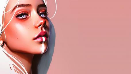 Ethereal Gaze in Fantasy Realm wallpaper