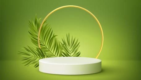 Serene Green Minimalism in Digital Art wallpaper