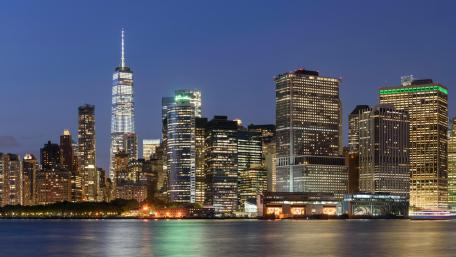 Lower Manhattan Skyline Viewed from Governors Island wallpaper