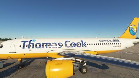 Airbus A320 Thomas Cook in Vibrant Yellow Livery wallpaper