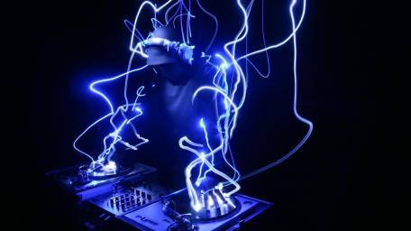 Neon DJ in Action wallpaper