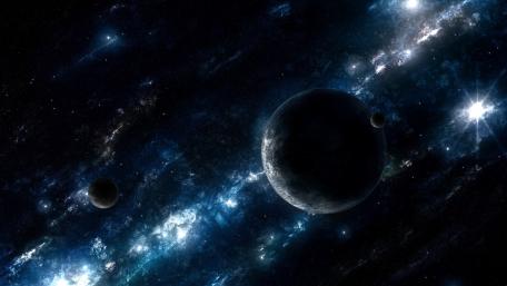 Mystic Planetscape in Deep Space wallpaper