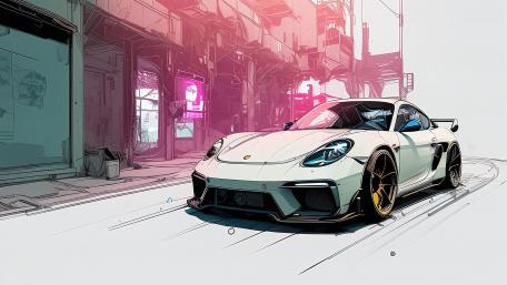 Porsche 718 Cayman Luxury car wallpaper