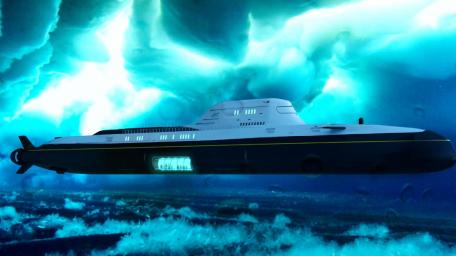 Submarine yacht wallpaper