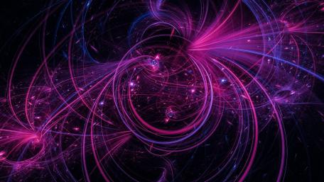 Vibrant Neon Swirls in Purple and Pink wallpaper