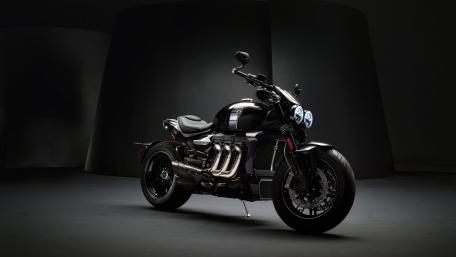 Sleek Triumph Rocket 3 in Dramatic Lighting wallpaper