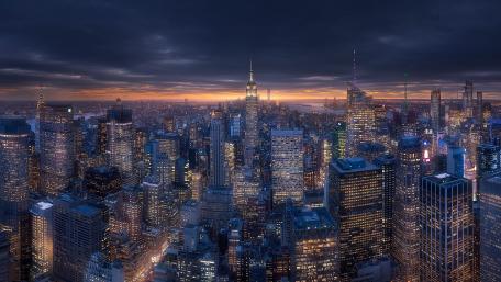 Cloudy NYC wallpaper
