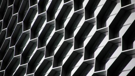 Monochrome Symmetry in Geometric Patterns wallpaper