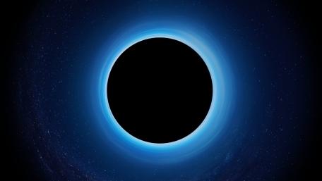 Eternal Cosmic Depths: A Black Hole's Embrace wallpaper