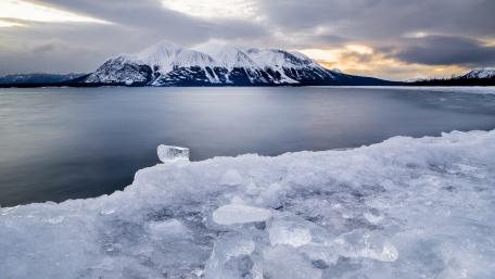 Winter Wonderland at Dusk wallpaper