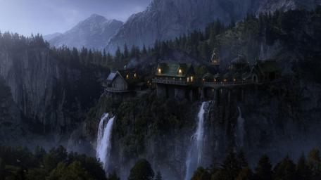 Enchanted Waterfall Castle Hideaway wallpaper
