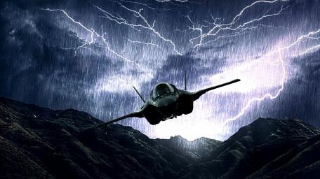 F-35. F-45.  on the move lighting storm wallpaper