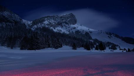 Winter Mountain Serenity wallpaper