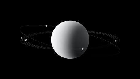 Celestial Minimalism in Monochrome wallpaper